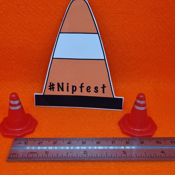 Nipfest iconic traffic cone magnet