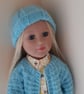 KNITTING PATTERN PDF Sherbet Hat for Doll - Image 1