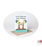 Otter Partner Birthday Card, A6 Birthday Card, Cute Animal Birthday Card