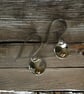 Silver Disc Earrings With Gold Droplet - Image 4
