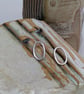 Sterling silver shiny oval earrings  
