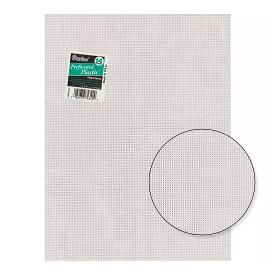 Plastic Canvas Sheet 21 x 27.9cm - 14 Count - Clear - Darice 33275-1