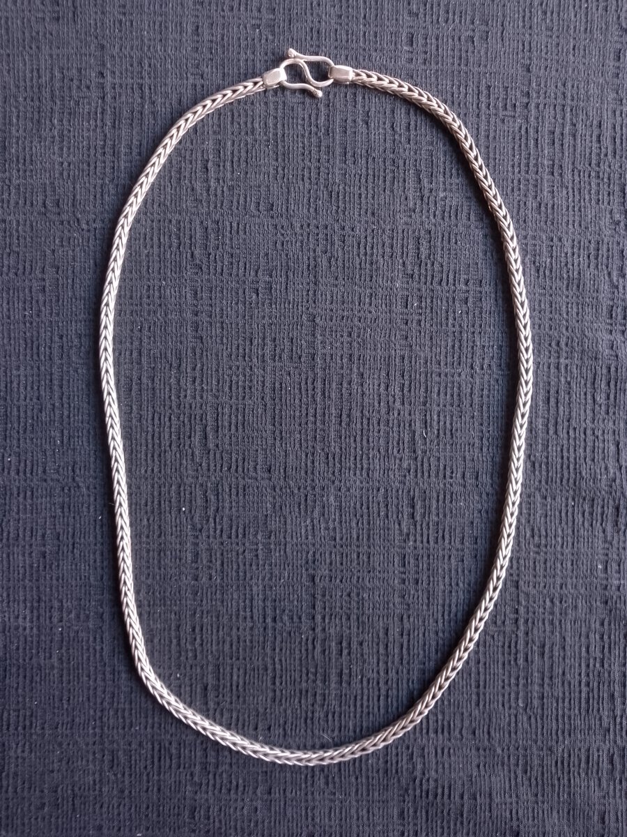 Handcrafted Sterling Silver Foxtail Chain