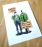 Father Ted 'Careful' Hand Pulled A3 Limited Edition Screen Print - Image 2