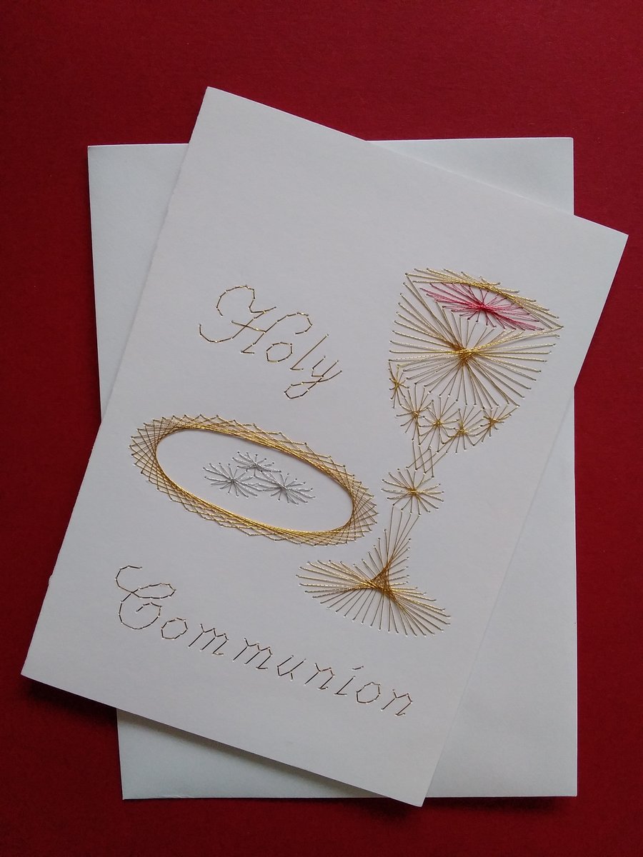 Hand Embroidered Holy Communion.