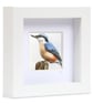 Nuthatch, little 3D fabric nuthatch picture framed, nuthatch gift - Image 6