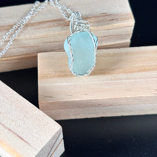 Scottish Sea Glass Necklace – Genuine Beach Glass Pendant – Ocean Inspired Gift