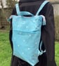 Cotton blue spot back pack, one only