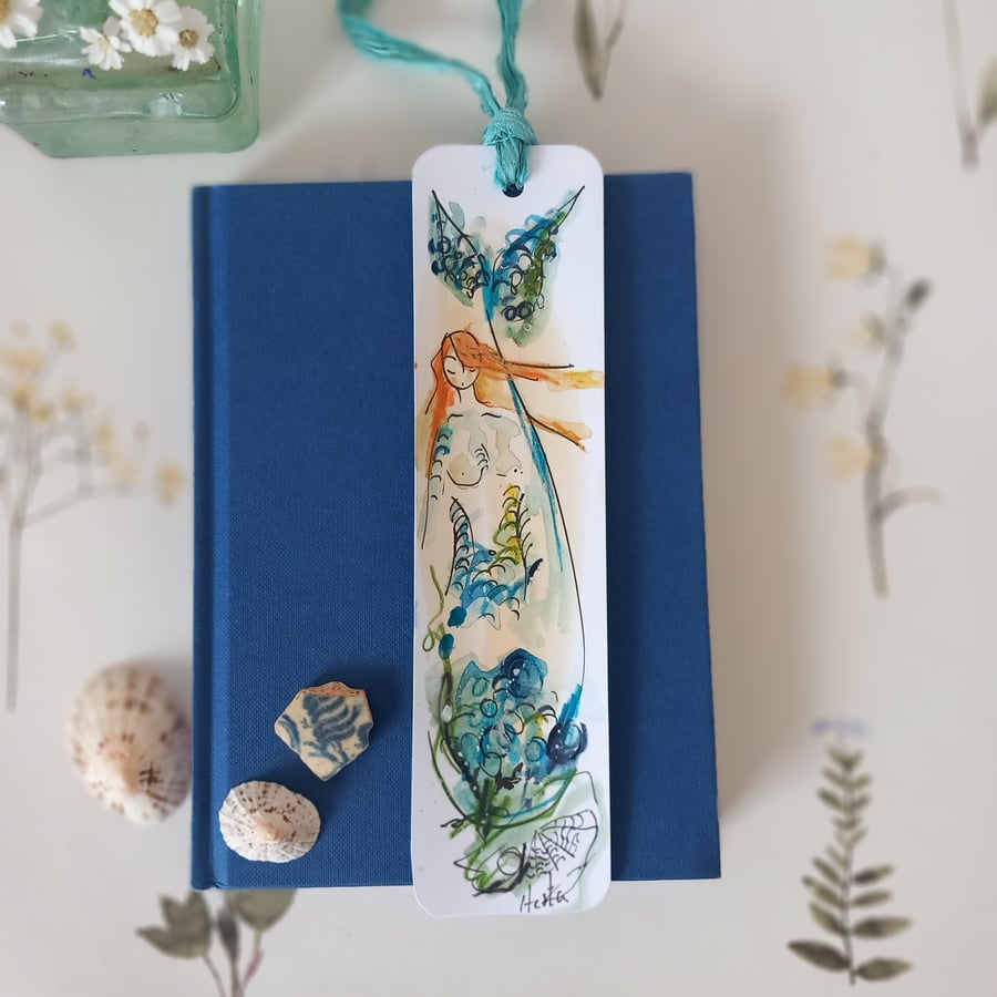 Hand painted bookmark  'bluebell'