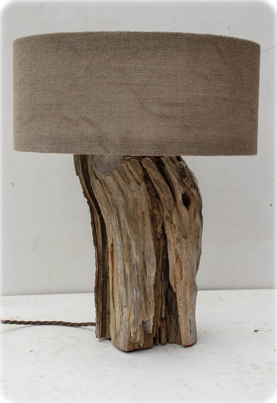 Driftwood Lamp,Rustic trunk wood Lamp,Drift Wood Lamp,Table Lamp 