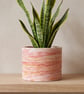 Large Plant Pot - Sunrise Marbled Red Orange and Yellow Planter