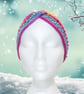 Crochet headband, ear warmer. Pastel rainbow twist ear warmer. Rainbow headband. - Image 5