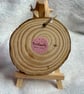 Hand-Painted 'Dreamer' Wood Slice Ornament – Celestial Galaxy Art with Gold Call - Image 2