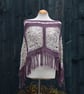 Grape Purple & Marble Crochet Poncho - Design A452