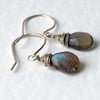 Labradorite Sterling Silver Wrapped Earrings