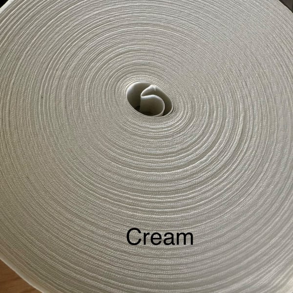 5 meters 1" (25mm) cream cotton bias binding 