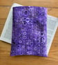 Purple Circles Print Quilted Fabric Book Sleeve - Paperback Size - Image 2