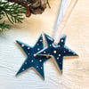 Ceramic star hanging decoration