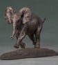 Playing Baby Elephant Animal Statue Small Bronze Resin Sculpture - Image 3