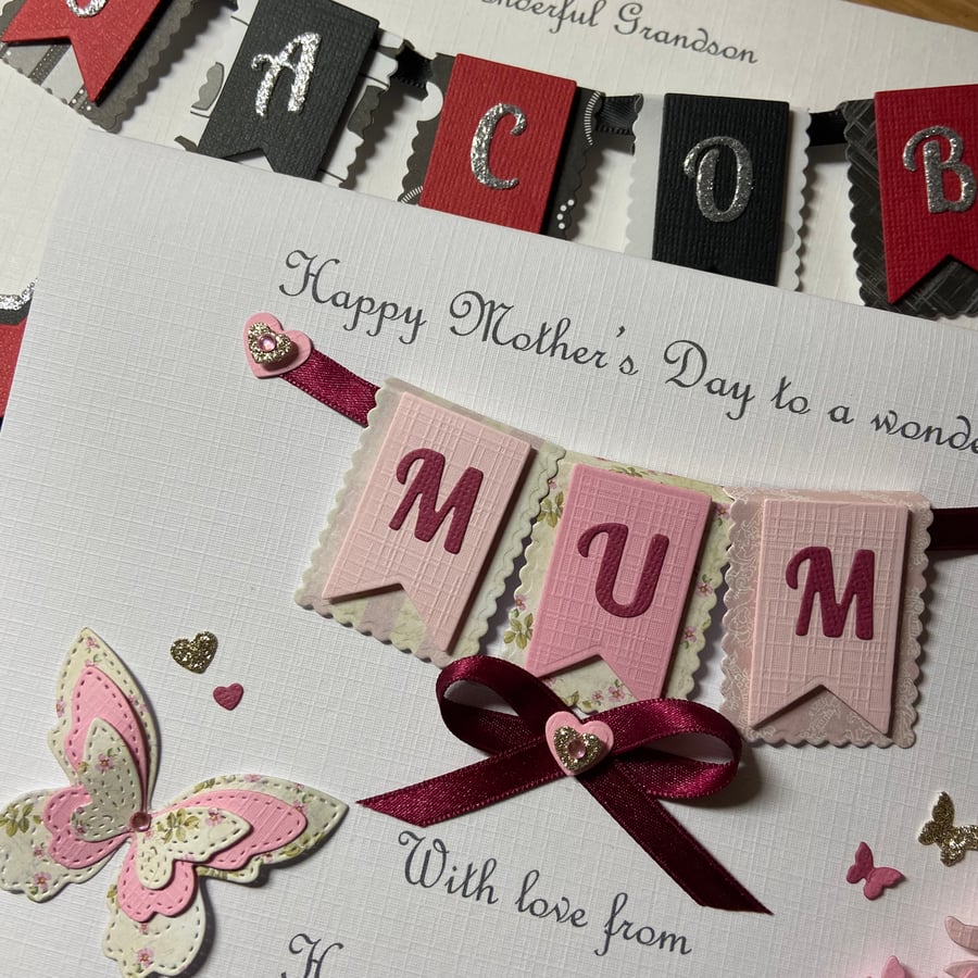 Special order set of two personalised cards