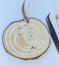 Real Pressed Daisies Hand Painted Wood Slice Hanging Decoration - Image 4