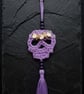Handcrafted Crochet Sugar Skull Bag Charm – Día de los Muertos Collection - Image 8