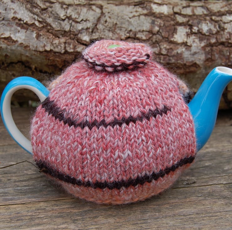 Hand knitted Tea cosy to fit a small tea for on... Folksy