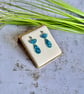 Ice Blue Confetti Acrylic Elegant Drop Earrings - Image 6