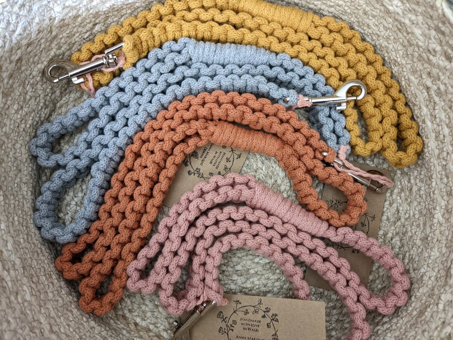 Eco Cotton Macramé Dog Lead