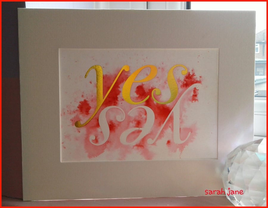 Yes watercolour painting