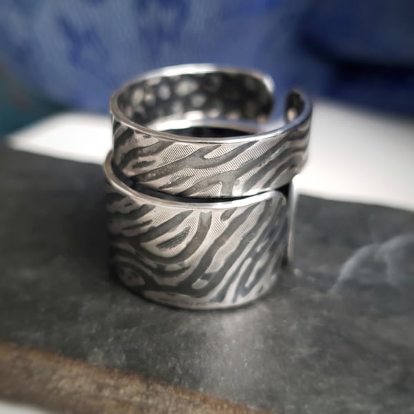 Stacking Rings in oxidised sterling silver from Balance Me range, single band