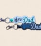Music Lover Dad Keyring - Embroidered Faux Leather Gift for Dad - Image 1