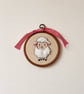 Bashful Lamb Felt Needle Neutral Nursery Wall Art
