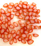 50g White with Orange edge petal murrini made with Bullseye 90coe glass - Image 2