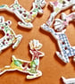 10 Assorted Reindeer Wood Buttons  2 holes - Image 4
