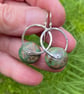 Sterling silver and green turquoise earrings - Image 3