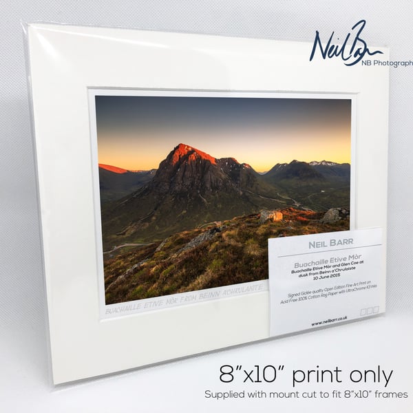 Buachaille Etive Mor, Glen Coe, Scotland - A5 (10" x 8") Unframed Print