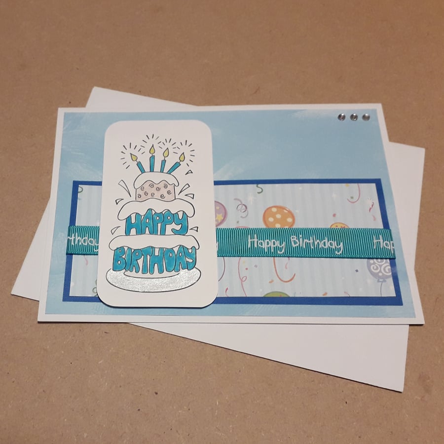 Birthday Cake Happy Birthday Card