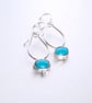 Turquose teardrop statement earrings - Image 3
