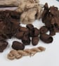 Natural Dye Walnut Brown Mixed Silk Fibre Texture Craft Pack - Image 2