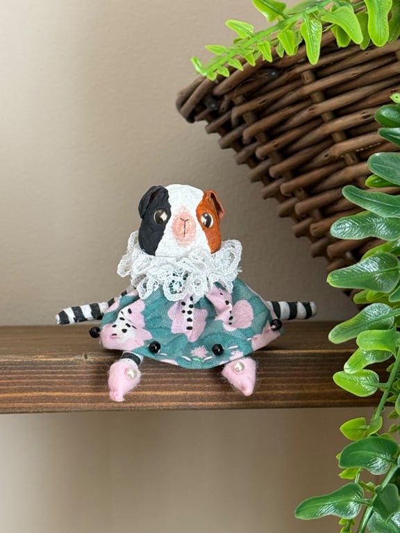 Guinea Pig Miniature Art Doll Georgia