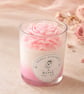 Handmade Pink Rose Candle in Glass Jar - Romantic Gift