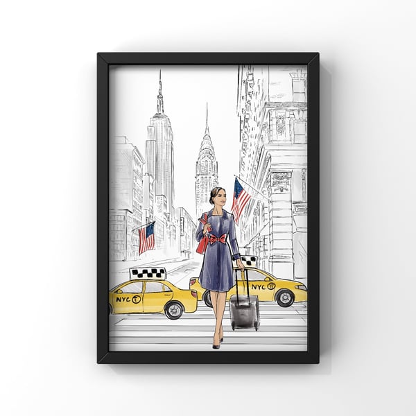 Air France New York, New York Poster