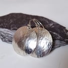 Sterling Silver Disc Earrings - made to order - choose size and design