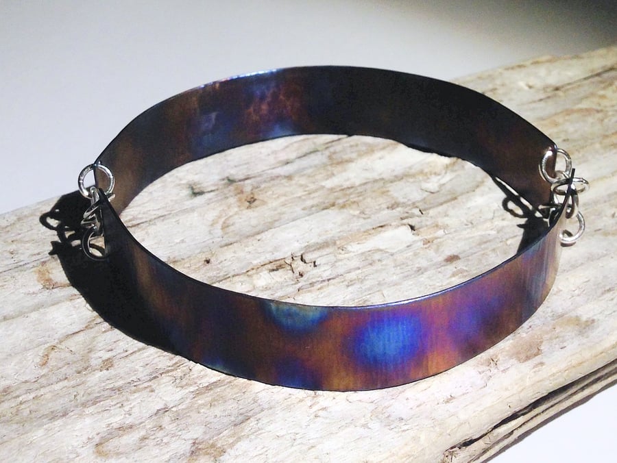 Titanium and Sterling Silver Bracelet - UK Free Post