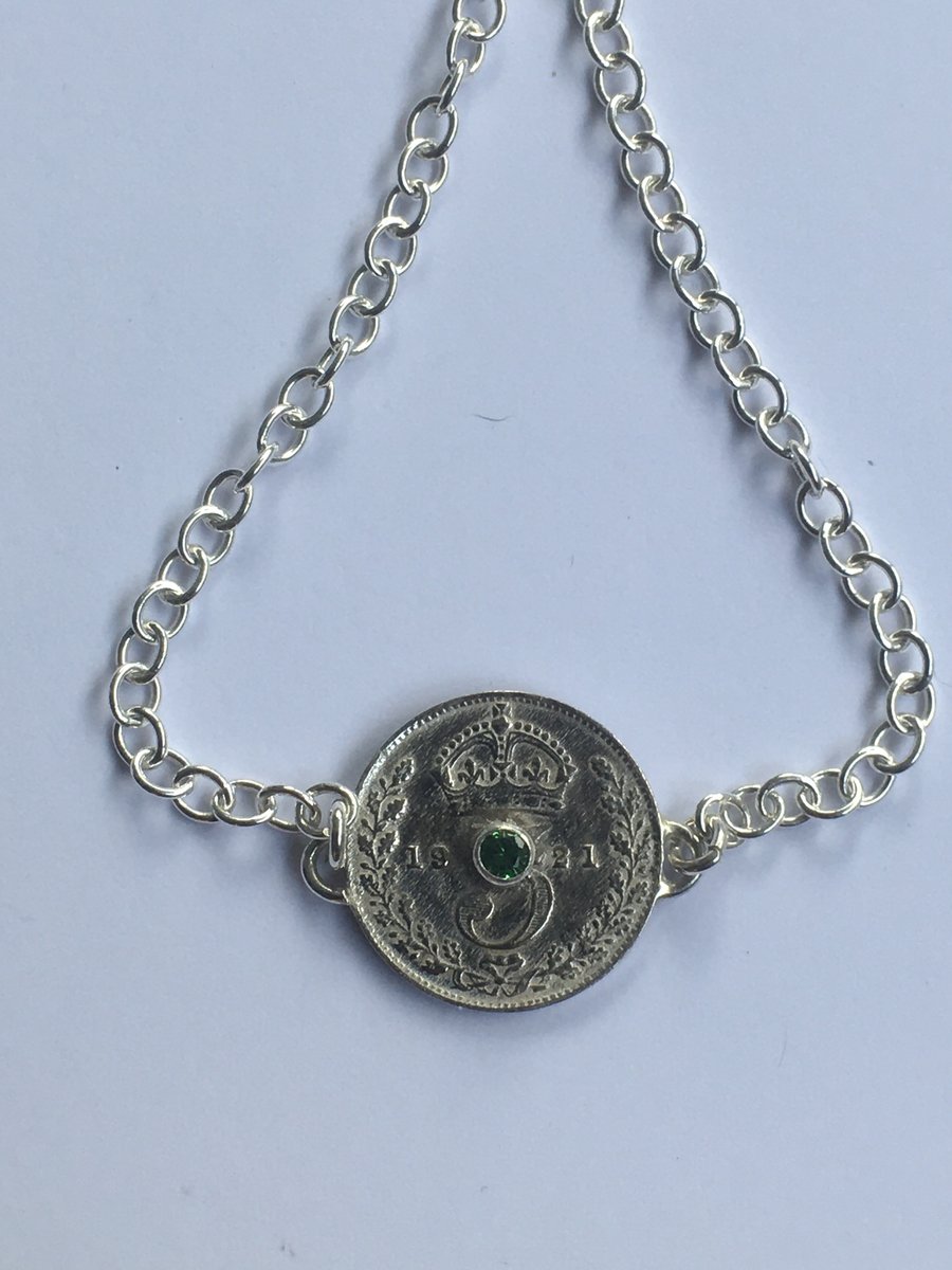 Tsarvorite 1921Threepence Bracelet 