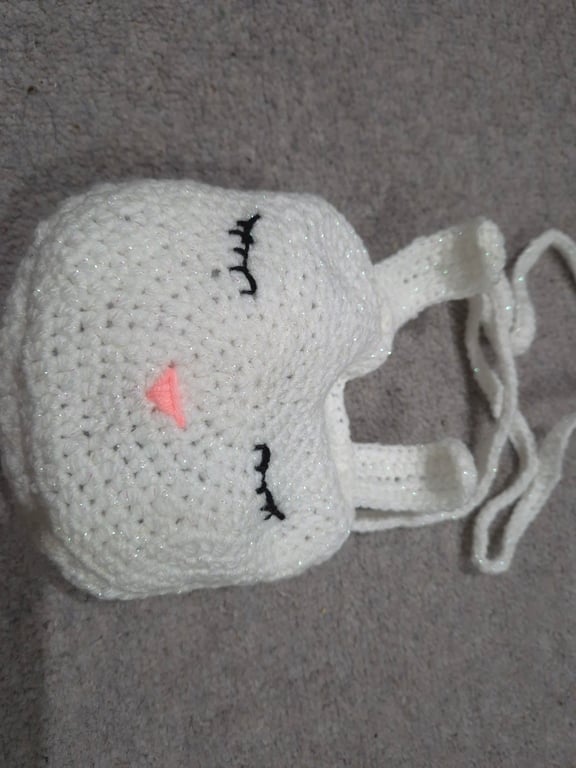 Handmade Crochet Animal Face Bag – Cute Mini Crossbody for Kids