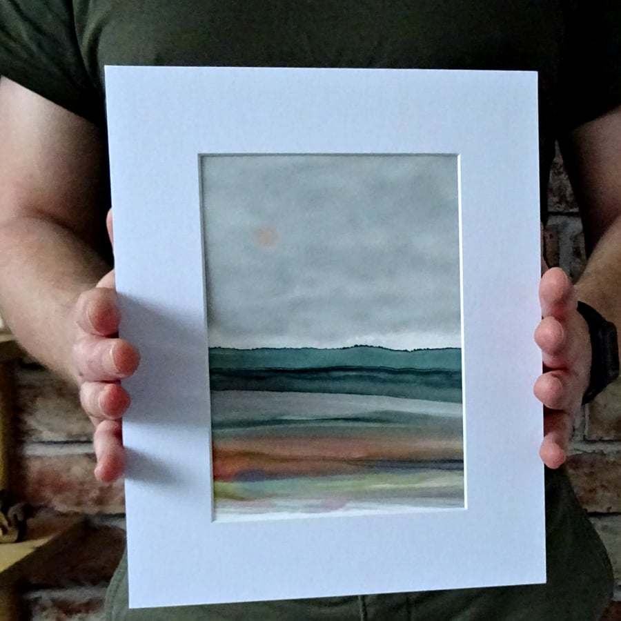 Mounted Giclee Print - Abstract Landscape - Scotland