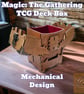 Magic:The Gathering Handmade Wooden MTG Deck Box: Mechanical Design felt Lined