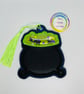 cauldron shaker, Embroidered Bookmark,   - Image 1